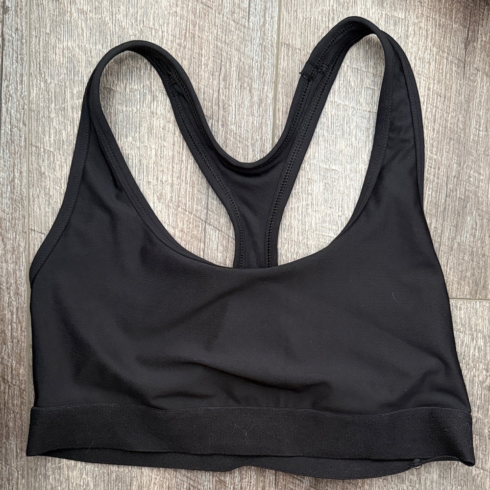 Hanes Black Racerback Sports Bra